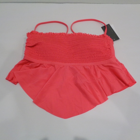 Kenneth Cole Reaction Size Large / RS41K89 Bright Coral / New Swim Tankini Top - Picture 3 of 8